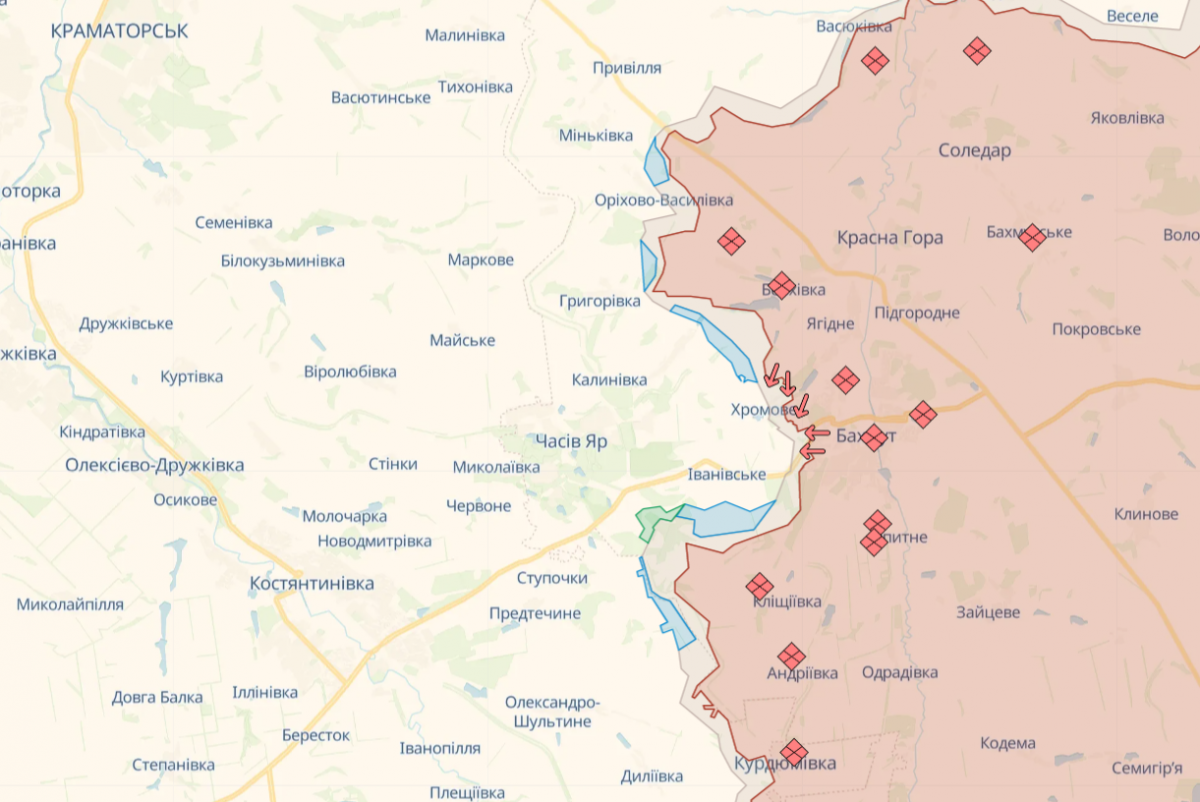 ВСУ 'насыпают' оккупантам: за сутки продвинулись на 1700 метров до Бахмута - Череватый