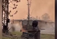 У Новосибірську російські партизани спалили бомбардувальник РФ Су-24