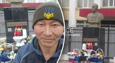 Казах принес унитаз к пам'ятнику Жукова у Уральске