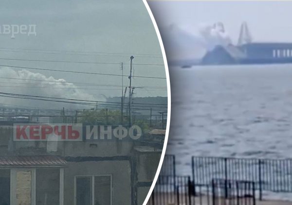 Над Кримським мостом здійнявся стовп густого диму: окупанти різко перекрили рух