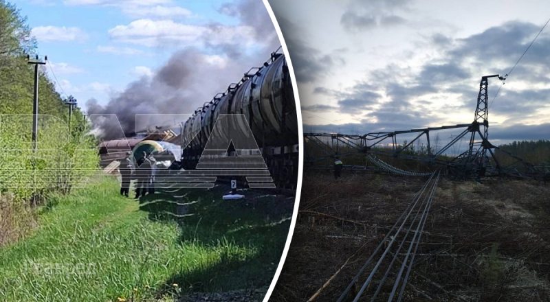 Сошел с рельсов поезд с нефтью и взорвалась электроопора: в РФ произошли странные ЧП