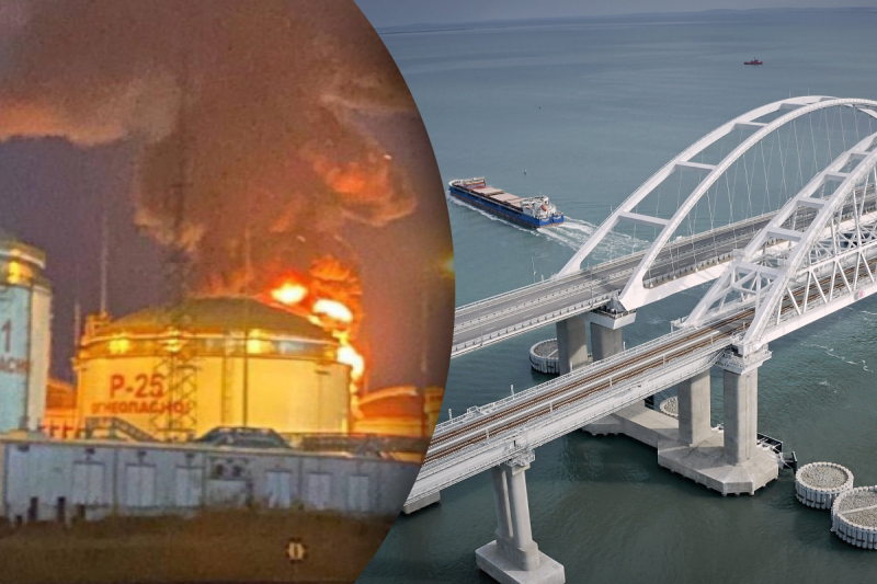 У Краснодарському краї РФ загорілася нафтобаза неподалік Кримського мосту