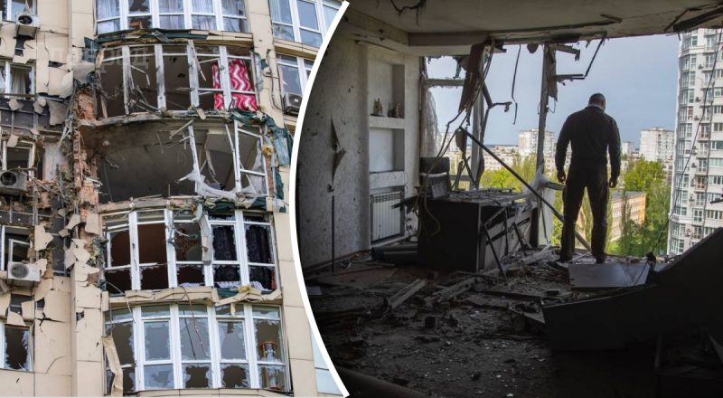 "Стіни немає, від меблів – лише шматки": кияни з пошкодженої дроном квартири розповіли, як вижили