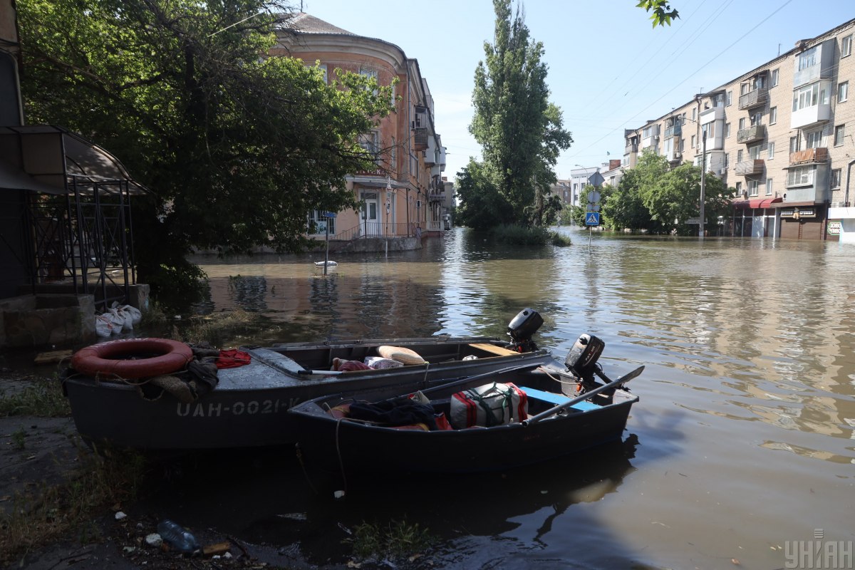 Ситуація у Херсоні після підриву росіянами Каховської ГЕС станом на 7 червня Ситуація у Херсоні після підриву росіянами Каховської ГЕС станом на 7 червня