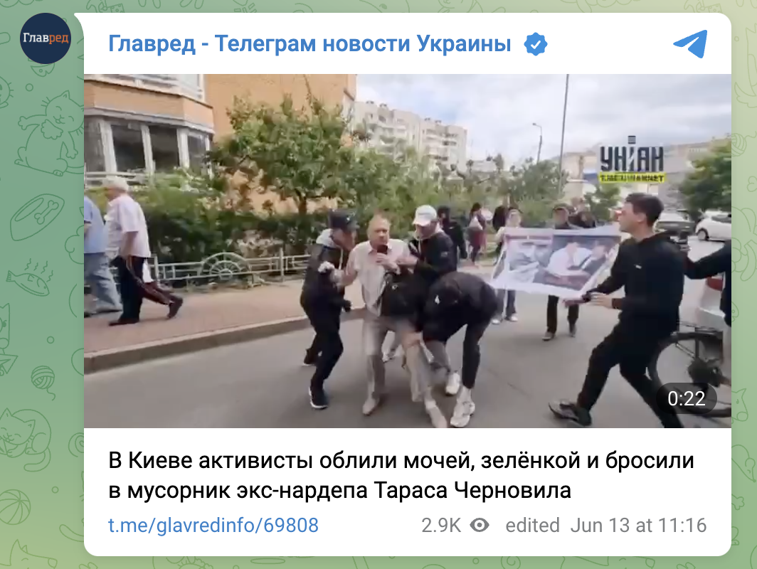 У Києві активісти провчили Тараса Чорновола У Києві активісти провчили Тараса Чорновола