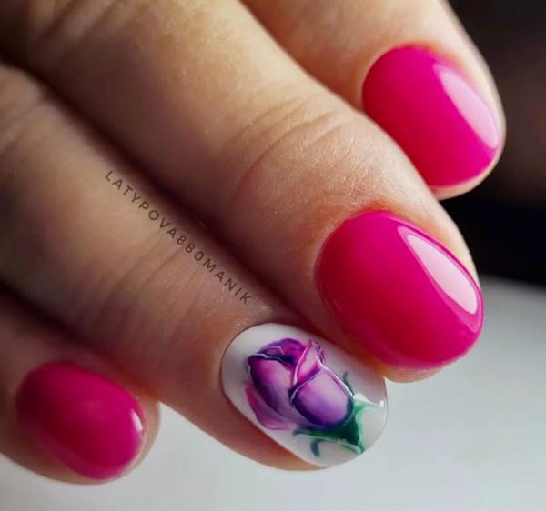 маникюр с цветами маникюр с цветами