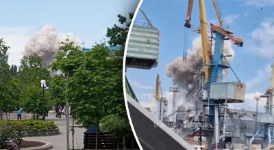 Взрыв в Бердянске