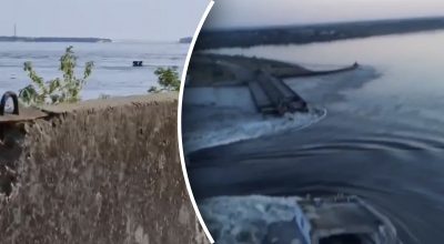 Каховская ГЭС ушла под воду: в Сети появилось видео