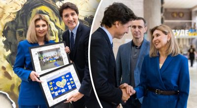 Елена Зеленская в стильном костюме Елена Зеленская в стильном костюме
