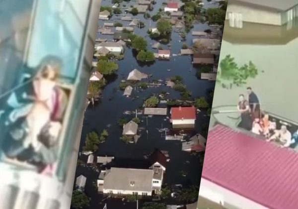 Молили про допомогу: з Олешків евакуювали жінку з дітьми, яким дроном передали воду