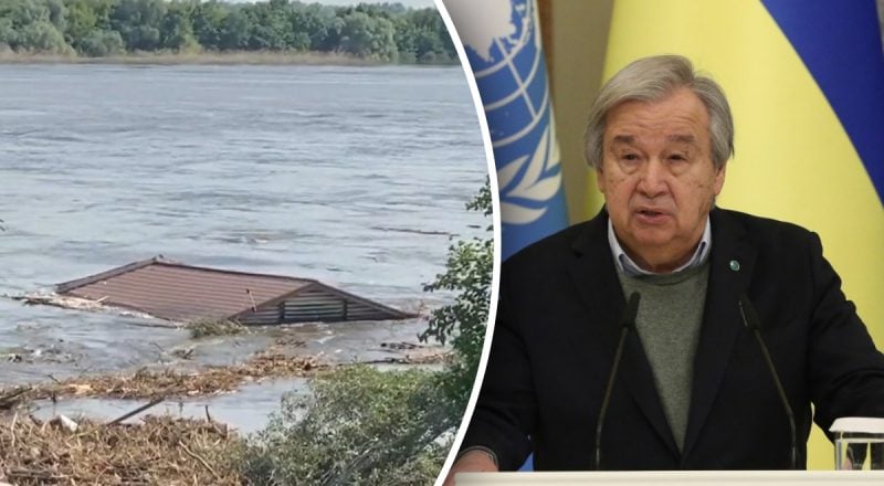 В странном заявлении ни слова о РФ: генсек ООН наконец отреагировал на подрыв ГЭС