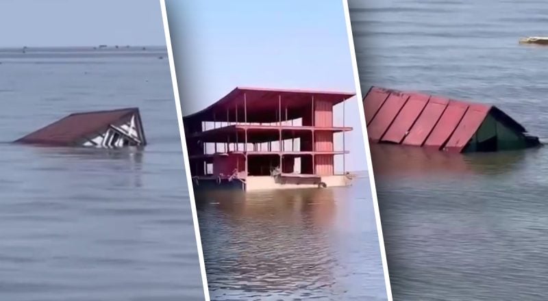 В Одессу течение принесло целые дома с Херсонщины: появились жуткие видео