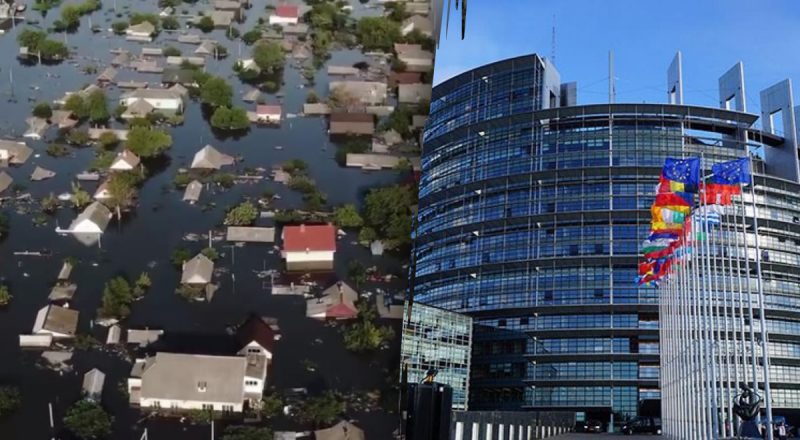 Европарламент признал военным преступлением РФ подрыв Каховской ГЭС