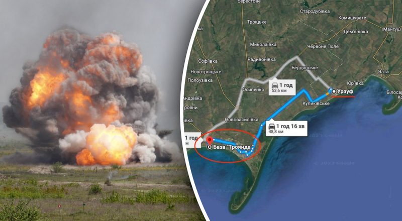 "Зарево наблюдали больше часа": под Бердянском взлетела на воздух база оккупантов