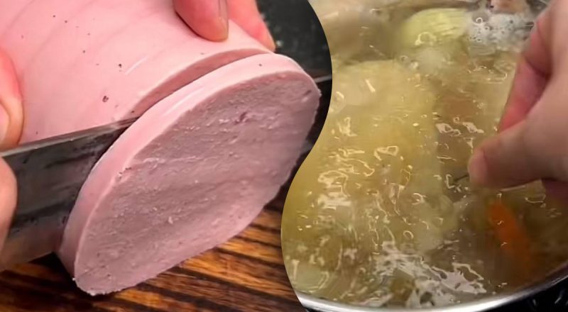 Девушка показала простой способ, как сделать колбасу в домашних условиях