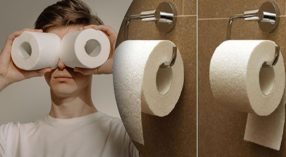 Куда правильно вешать туалетную бумагу - в каком положении должна быть ...