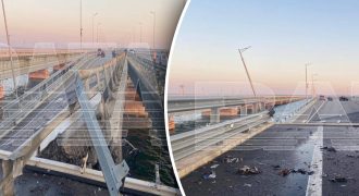 Взрывы на Крымском мосту: опубликованы первые кадры