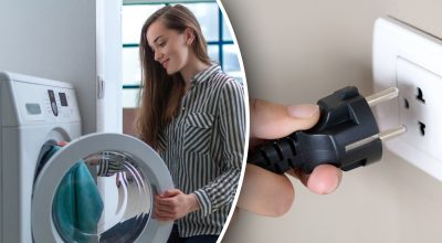 Стирка, стиральна машина, шнур и вилка Стирка, стиральна машина, шнур и вилка