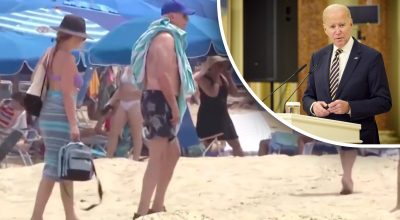Ніхто навіть не впізнав: Байден в трусах з черепашками розгулював по пляжу в США