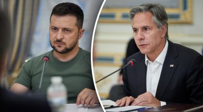 Володимир Зеленський, Ентоні Блінкен Володимир Зеленський, Ентоні Блінкен