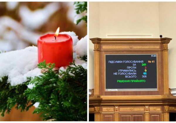 В Украине изменили дату Рождества и еще двух праздников: Рада приняла решение