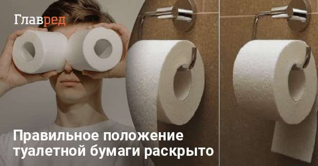 Куда правильно вешать туалетную бумагу - в каком положении должна быть ...