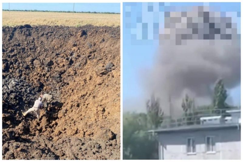 Гігантська воронка і стовп диму: біля бази "Шахедів" у РФ прогримів вибух