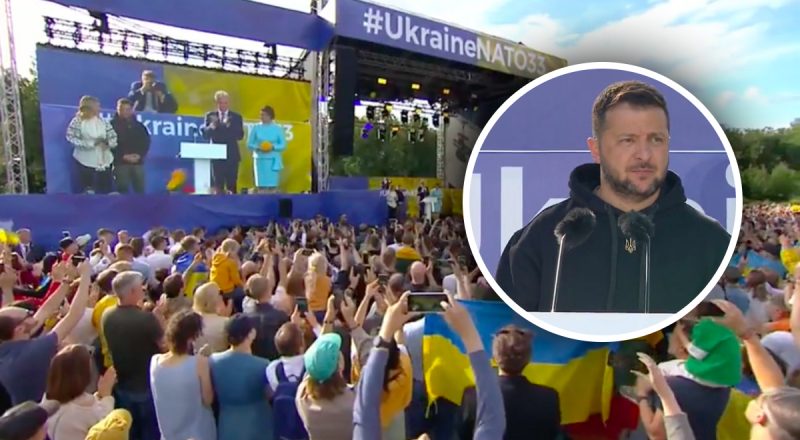 Під потужні овації та крики "Слава Україні": Зеленський зробив сильну заяву у Вільнюсі