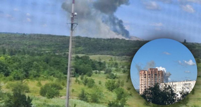 У Луганську потужна "бавовна" : над містом стовпи чорного диму