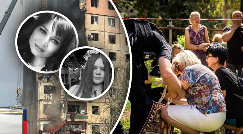 Родственники неистово рыдают у руин: ракета РФ убила 10-летнюю Дашу и ее маму