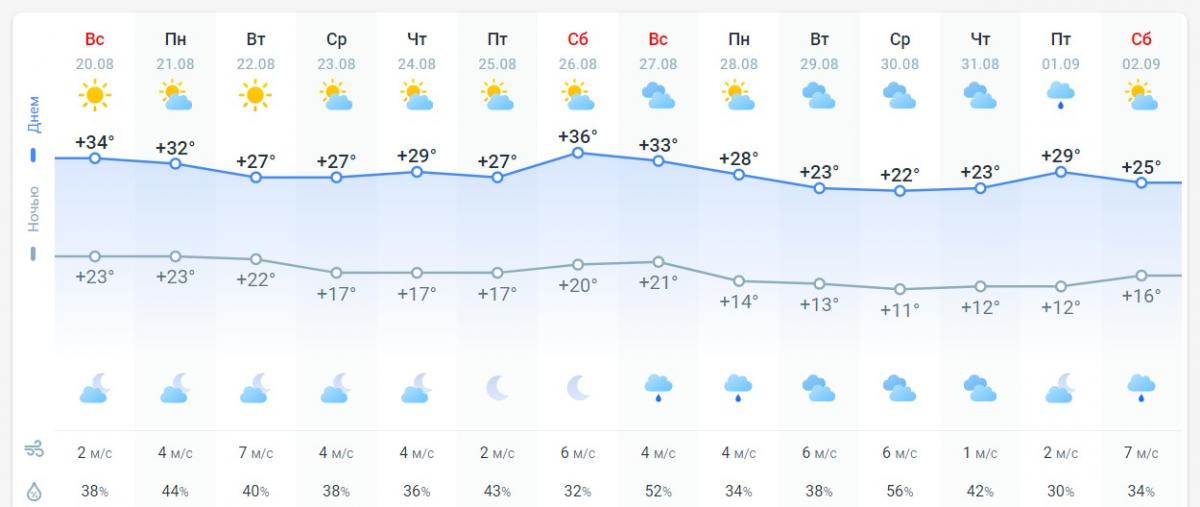 погода 21 августа