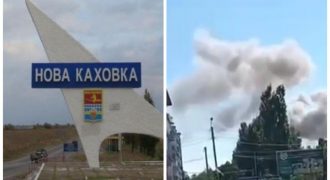 Мощный прилет в Новой Каховке: ВСУ взорвали пункт управления войск РФ