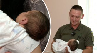 Маленький богатырь: у украинского защитника родился сын с рекордным весом