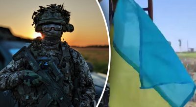 Украинские военные, флаг Украины Украинские военные, флаг Украины