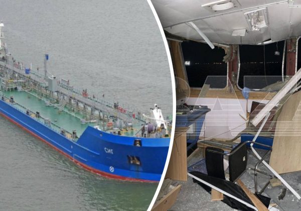 У судна – пробоина: в Керченском проливе морской дрон протаранил российский танкер
