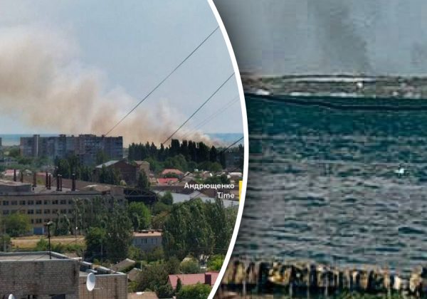 В Бердянске прогремел мощный взрыв в районе порта: начался большой пожар