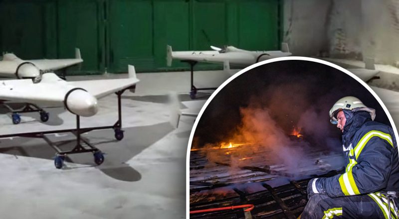 РФ атаковала дронами объект инфраструктуры на Житомирщине, вспыхнул пожар