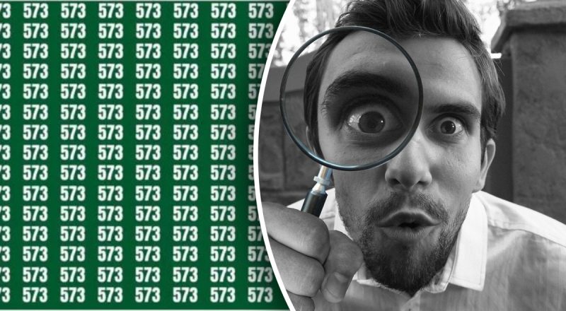 Только обладатели идеального зрения, могут найти скрытое число 523 за 18 секунд