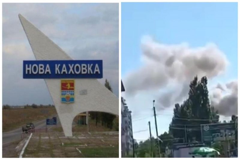 Мощный прилет в Новой Каховке: ВСУ взорвали пункт управления войск РФ