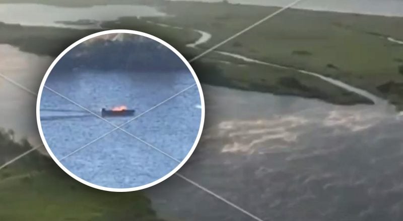 Оккупанты высаживались на херсонский берег, но сгорели на Днепре
