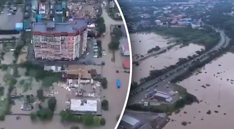 В РФ целый город ушел под воду из-за прорыва дамбы