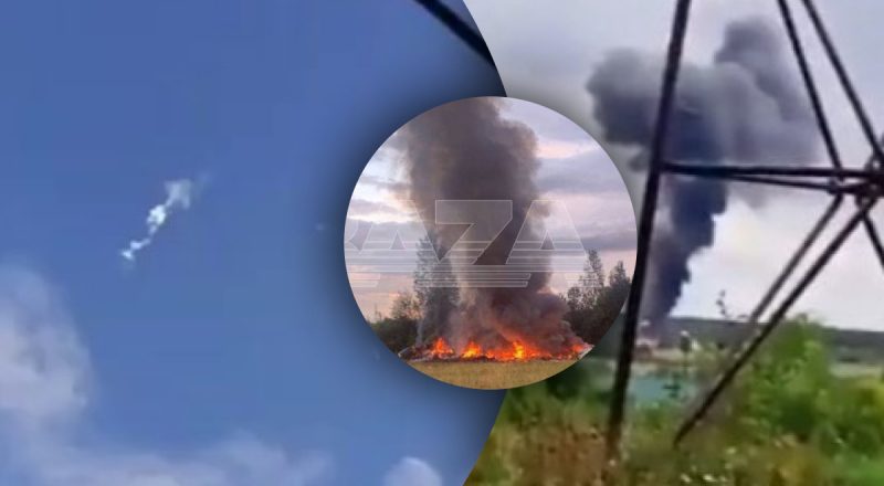 В небе было слышно 2 взрыва: самолет Пригожина сбила российская ПВО