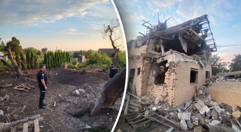 На Киевщине обломки российской ракеты повредили 10 домов: есть пострадавшие