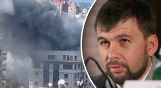 В центре Донецка прогремел мощный взрыв: прилет по "администрации" Пушилина