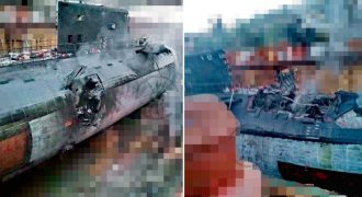 Куча металлолома: появились фото подводной лодки "Ростов-на-Дону" после удара ВСУ
