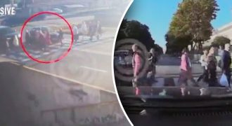 В Днепре водитель Mazda напал на пешеходов с газовым баллончиком и едва не переехал их