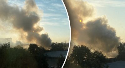 У РФ спалахнула пожежа після атаки дронів У РФ спалахнула пожежа після атаки дронів