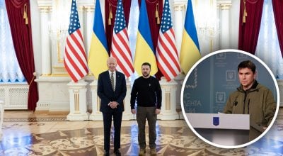 Зеленський, Путін, Подоляк Зеленський, Путін, Подоляк