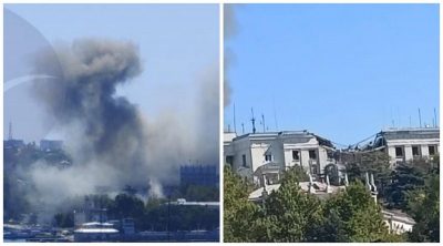Вибухи, осколки й дим в центрі Севастополя: по штабу ЧФ завдано ракетного удару