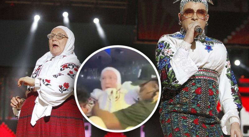 "Мама" Сердючки устроила без юбки "ураган" для охранников и фанатов на концерте